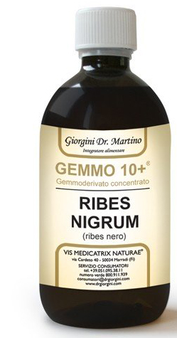 GEMMO 10+ RIBES NERO 500 ML LIQUIDO ANALCOLICO - farmavitality.it