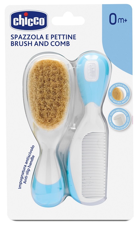 CHICCO SPAZZOLA + PETTINE AZZURRO - farmavitality.it