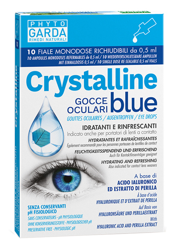 CRYSTALLINE BLUE GOCCE OCULARI MONODOSE 10 FIALE 0,5 ML - farmavitality.it