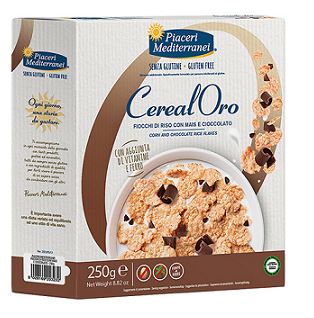 PIACERI MEDITERRANEI CEREALORO FIOCCHI RISO MAIS E CIOCCOLATO 250 G - farmavitality.it