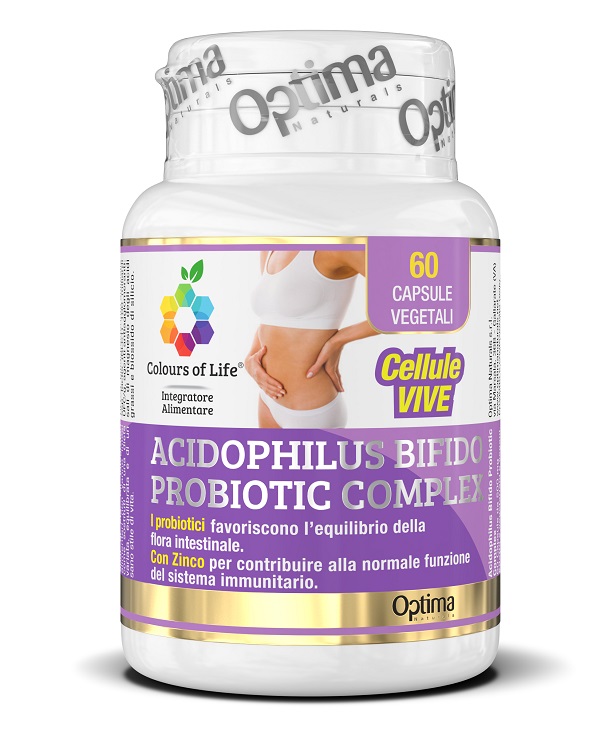 COLOURS OF LIFE ACIDOPHILUS BIFIDO COMPLEX 60 CAPSULE VEGETALI 500 MG - farmavitality.it