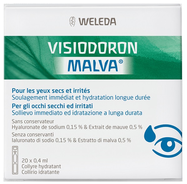 GOCCE OCULARI VISIODORON MALVA 20 MONODOSE DA 0,4 ML - farmavitality.it