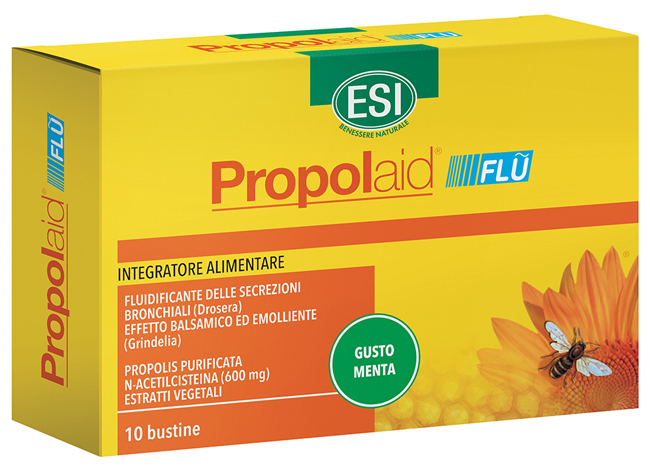 ESI Propolaid Flu integratore espettorante del muco 10 bustine - farmavitality.it