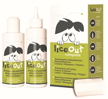 TRATTAMENTO COMPLETO LICEOUT LOZIONE 125ML+ SHAMPOO 125ML + PETTINE RIMOZIONE PIDOCCHI - farmavitality.it