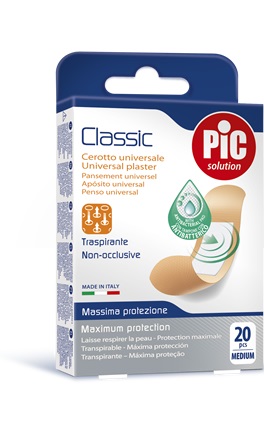 CEROTTO PIC CLASSIC 19X72 MM ANTIBATTERICO 20 PEZZI - farmavitality.it