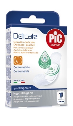 CEROTTO PIC DELICATE 25X72 MM ANTIBATTERICO 10 PEZZI - farmavitality.it