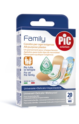 CEROTTO PIC STRIP FAMILY 20 PEZZI ANTIBATTERICO CON TAMPONE - farmavitality.it