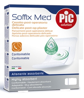 CEROTTO PIC SOFFIX MED IN TNT CON TAMPONE CENTRALE ASSORBENTE STERILE MONOUSO 30X10 CM STERILI ANTIBATTERICO 3 PEZZI - farmavitality.it