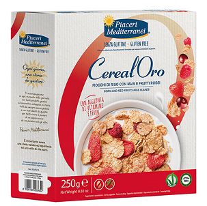 PIACERI MEDITERRANEI CEREALORO FIOCCHI DI RISO CON MAIS E FRUTTI ROSSI 250 G - farmavitality.it