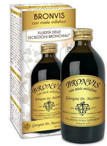 BRONVIS CON MIELE MILLEFIORI 200 ML - farmavitality.it
