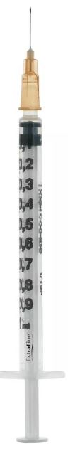 SIRINGA PER INSULINA EXTRAFINE TUB 1ML 100 UI AGO REMOVIBILE 26 GAUGE 0,45X12 MM 1 PEZZO - farmavitality.it