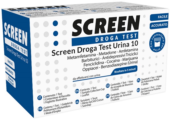 DROGA TEST CHE RILEVA 10 DROGHE TRAMITE URINA RISULTATO PER OGNI DROGA ANALIZZATA SCREEN DROGA TEST URINA 10 - farmavitality.it