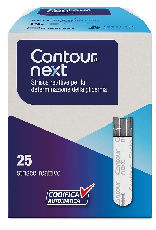 STRISCE MISURAZIONE GLICEMIA CONTOUR NEXT 25 PEZZI - farmavitality.it