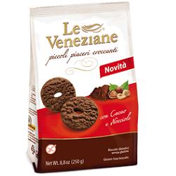 Molino Di Ferro Le Veneziane Biscotti Cacao E Nocciola senza glutine 250g - farmavitality.it