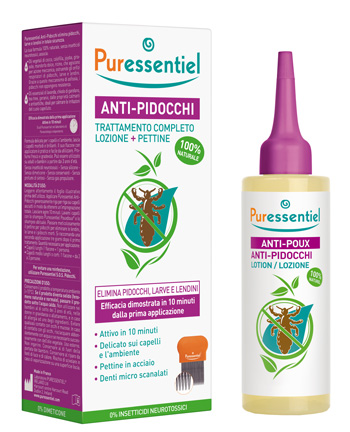 LOZIONE ANTIPIDOCCHI 100 ML + PETTINE PURESSENTIEL - farmavitality.it