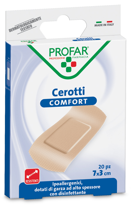 COMFORT CEROTTO GRANDE 7X3 CM PROFAR 20 PEZZI - farmavitality.it