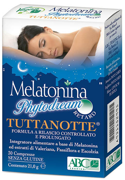 MELATONINA PHYTODREAM TUTTANOTTE RETARD 30 COMPRESSE - farmavitality.it