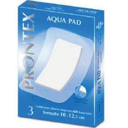 GARZA COMPRESSA PRONTEX AQUA PAD 10X12,5 CM 3 PEZZI - farmavitality.it
