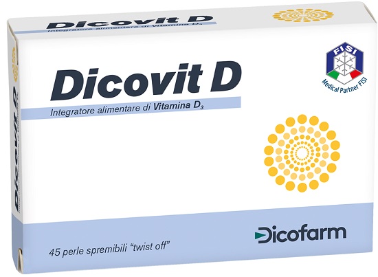 Dicovit D Integratore di vitamina D3 per ossa e sistema immunitario 45 perle - farmavitality.it