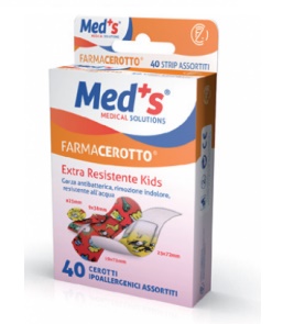 CEROTTO MEDS STRIPS KIDS IPOALLERGENICO ASSORTITI 40 PEZZI - farmavitality.it