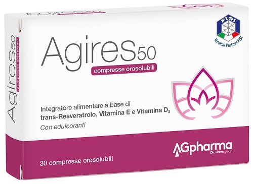 AGIRES 50 30 COMPRESSE OROSOLUBILI SCATOLA 5,4 G - farmavitality.it