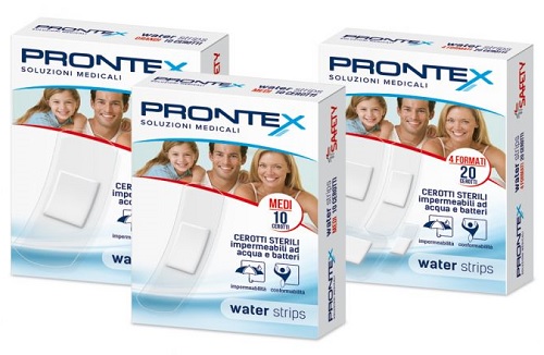 CEROTTO PRONTEX WATER STRIPS ASSORTITO 20 PEZZI - farmavitality.it
