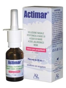 ACTIMAR SOLUZIONE NASALE SPRAY SALINA 3% CON ACIDO IALURONICO + MSM 20 ML CON EROGATORE - farmavitality.it