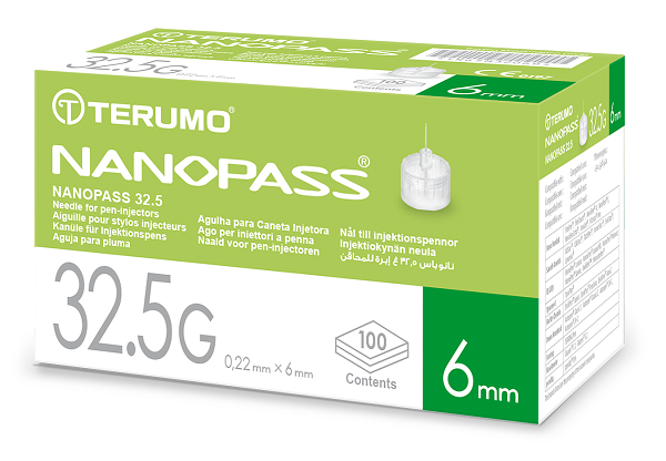 AGO PER PENNA DA INSULINA NANOPASS 32,5 GAUGE LUNGHEZZA 6 MM 100 PEZZI - farmavitality.it