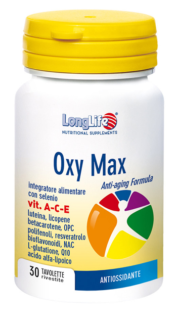 LongLife Oxy Max Integratore antiossidante anti-età 30 tavolette - farmavitality.it