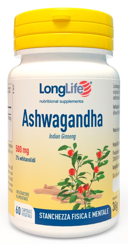 LONGLIFE ASHWAGANDHA 60 CAPSULE 500 MG - farmavitality.it