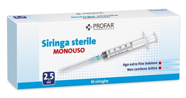 SIRINGA MONOUSO 2,5ML PROFAR - farmavitality.it