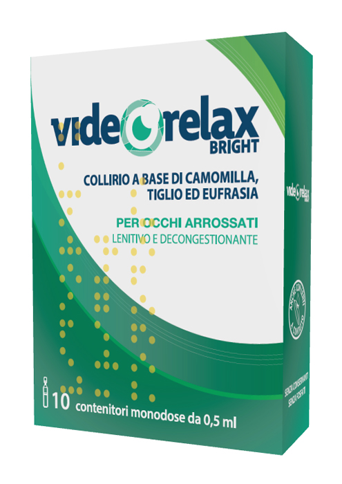 COLLIRIO LENITIVO DECONGESTIONANTE VIDEORELAX BRIGHT MONODOSE 0,5 ML 10 PEZZI - farmavitality.it