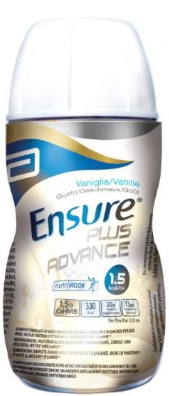 ENSURE PLUS ADVANCE VANIGLIA 4 BOTTIGLIE DA 220 ML - farmavitality.it