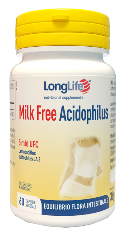 LONGLIFE MILK FREE ACIDOPHILUS 60 CAPSULE VEGETALI - farmavitality.it