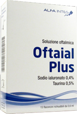 SOLUZIONE OFTALMICA OFTAIAL PLUS ACIDO IALURONICO 0,4% E TAURINA 15 FLACONCINI RICHIUDIBILI DA 0,6 ML - farmavitality.it