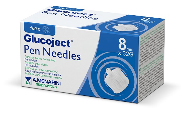 AGO PER PENNA DA INSULINA GLUCOJECT 8 MM GAUGE 32 100 PEZZI - farmavitality.it
