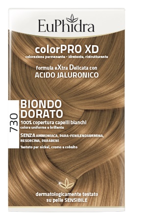 EUPHIDRA COLORPRO XD 730 BIONDO DORATO GEL COLORANTE CAPELLI IN FLACONE + ATTIVANTE + BALSAMO + GUANTI - farmavitality.it