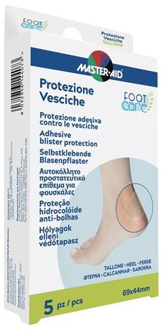 MASTER-AID FOOT CARE VESCICHE PROTEZIONE TALLONE 69X44 MM 5 PEZZI - farmavitality.it