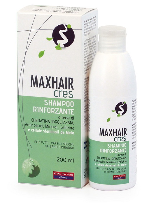 MAXHAIR CRES SHAMPOO RINFORZANTE 200 ML - farmavitality.it