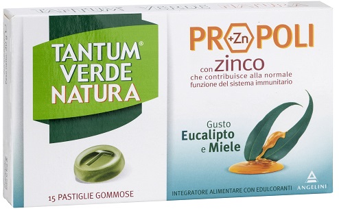 TANTUM VERDE NATURA PASTIGLIE GOMMOSE EUCALIPTO & MIELE 30 G - farmavitality.it