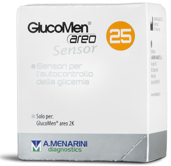 STRISCE MISURAZIONE GLICEMIA GLUCOMEN AREO SENSOR 25 PEZZI - farmavitality.it