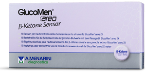 STRISCE MISURAZIONE CHETONEMIA GLUCOMEN AREO B-KETONE SENSOR 10 PEZZI - farmavitality.it