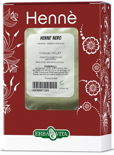 HENNE COLORANTE CAPELLI NERO 100 G - farmavitality.it