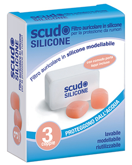 TAPPO AURICOLARE EARPLUG SCUDO IN SILICONE 3 COPPIE 6 PEZZI ARTICOLO 7EN091 - farmavitality.it