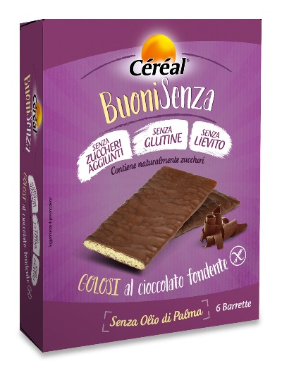 CEREAL BUONI SENZA GOLOSI CIOCCOLATO FONDENTE 6 X 17 G - farmavitality.it