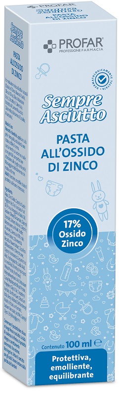 PROFAR SEMPRE ASCIUTTO PASTA ALL'OSSIDO DI ZINCO 17% 100 ML - farmavitality.it