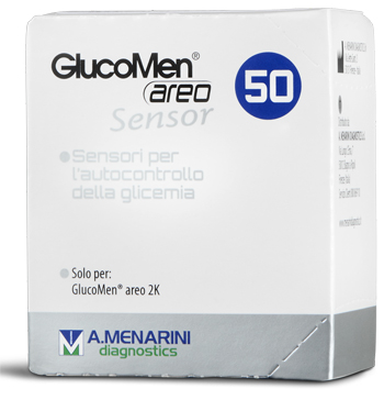 STRISCE MISURAZIONE GLICEMIA GLUCOMEN AREO SENSOR 50 PEZZI - farmavitality.it