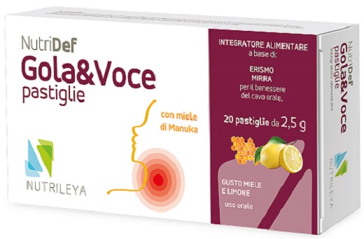 NUTRIDEF GOLA & VOCE MIELE E LIMONE 20 PASTIGLIE - farmavitality.it