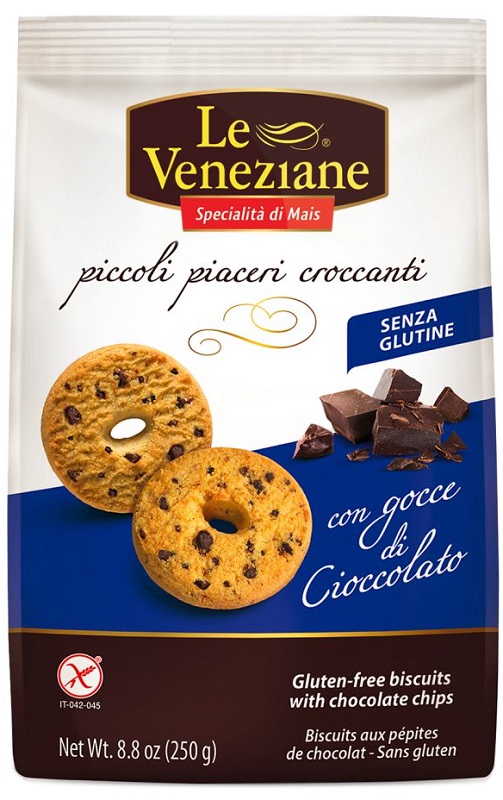 LE VENEZIANE BISCOTTI GOCCE DI CIOCCOLATO 250 G - farmavitality.it