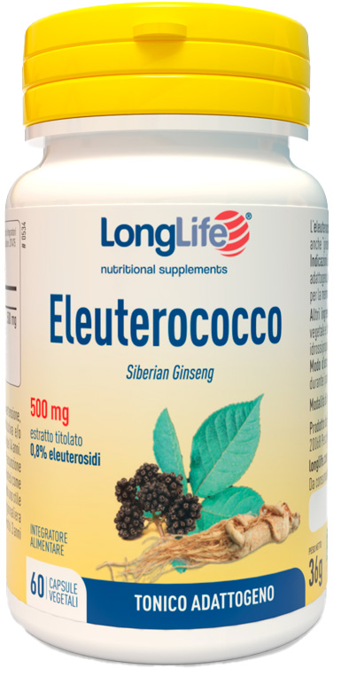 LONGLIFE ELEUTEROCOCCO 0,8% 60 CAPSULE 500MG - farmavitality.it